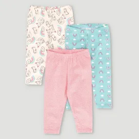 3 Pack Rainbow Legging - Pink