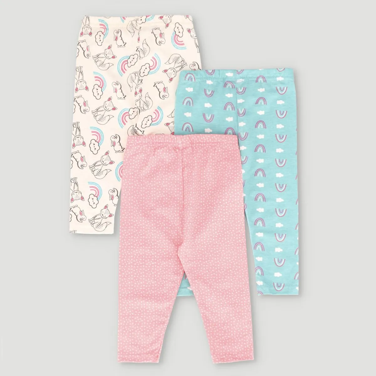 3 Pack Rainbow Legging - Pink