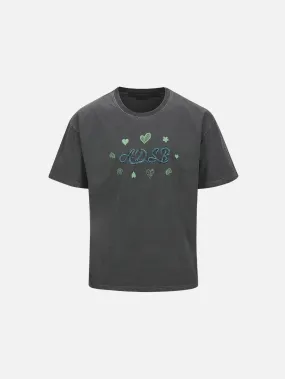 ADSB Hearts Card T-Shirts - Chcoal