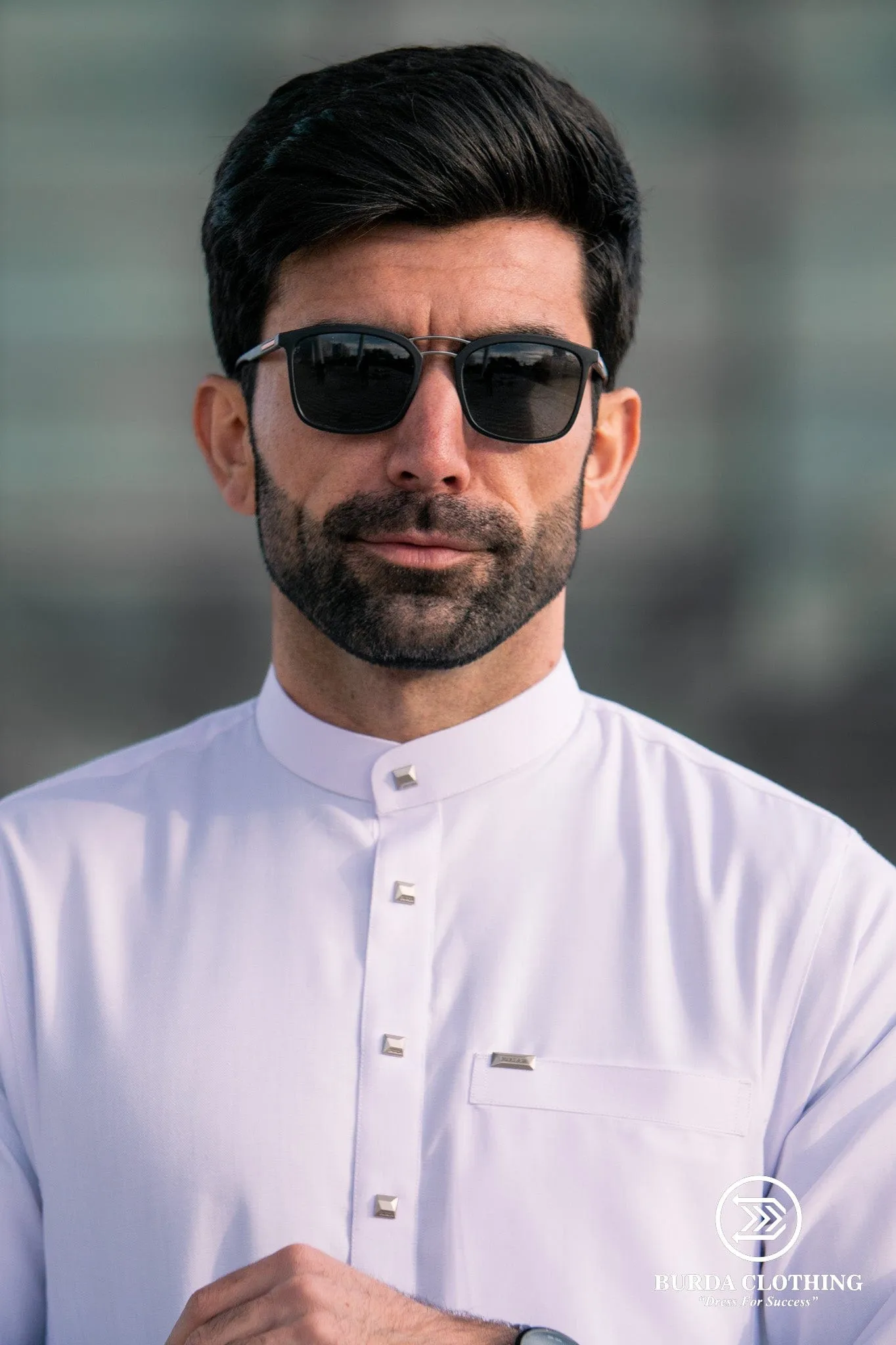 Adult Thobe 509 WHITE  ( FATHER & SON)