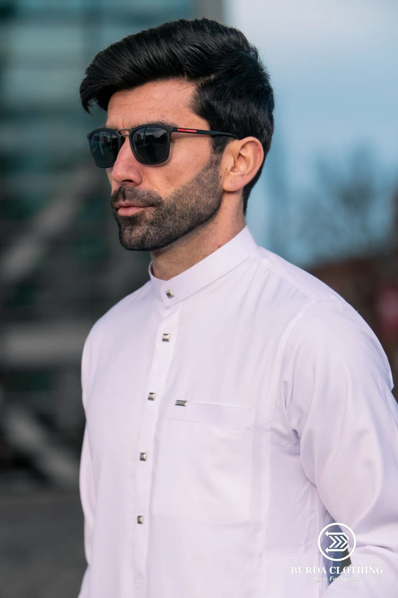Adult Thobe 509 WHITE  ( FATHER & SON)