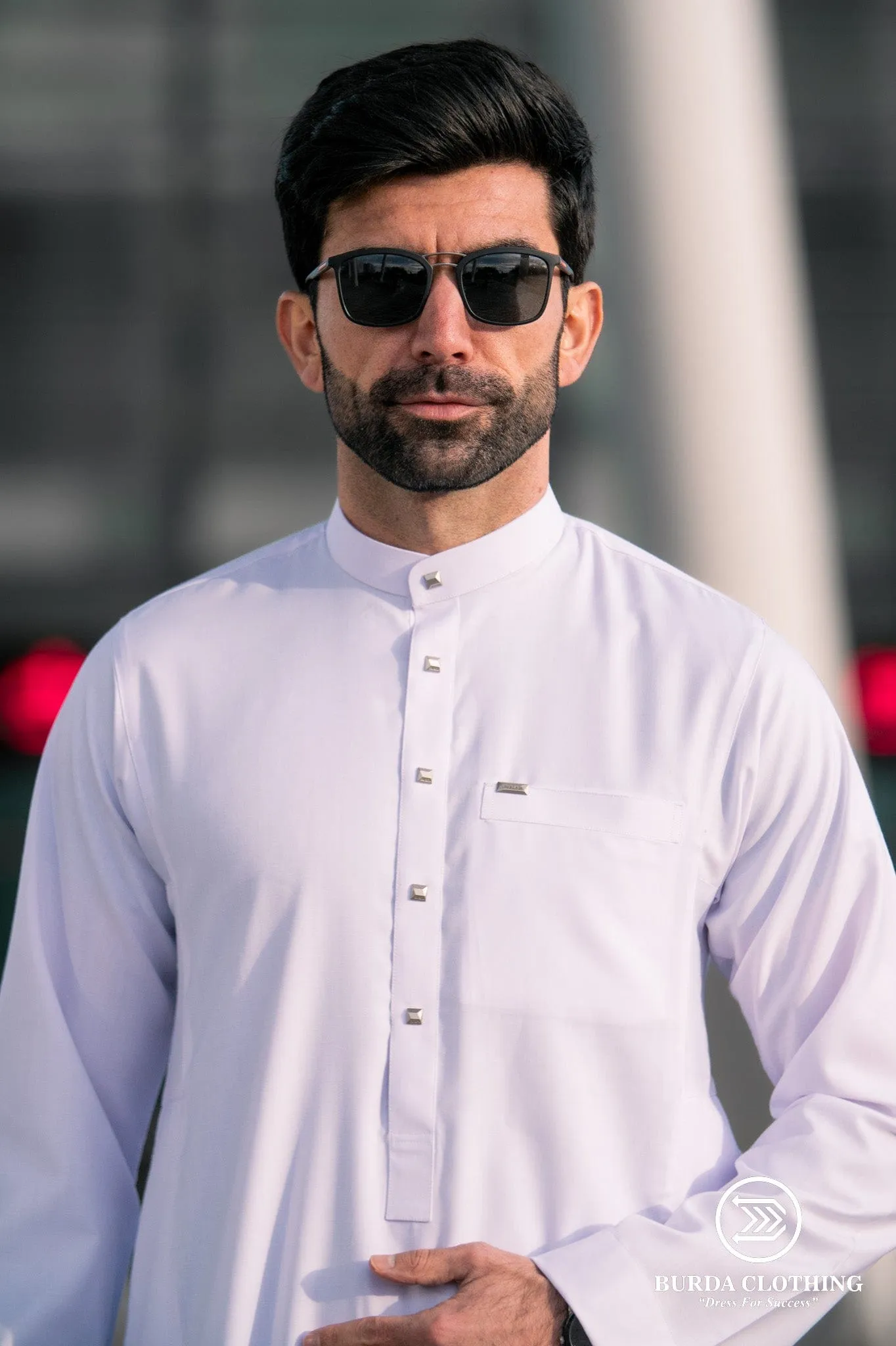 Adult Thobe 509 WHITE  ( FATHER & SON)
