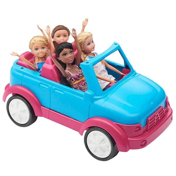 AMERICAN PLASTIC  Fashion Doll Boating Set 2 piece set - Just attach the boat & trailer to the doll’s SUV and they are off - 90200
