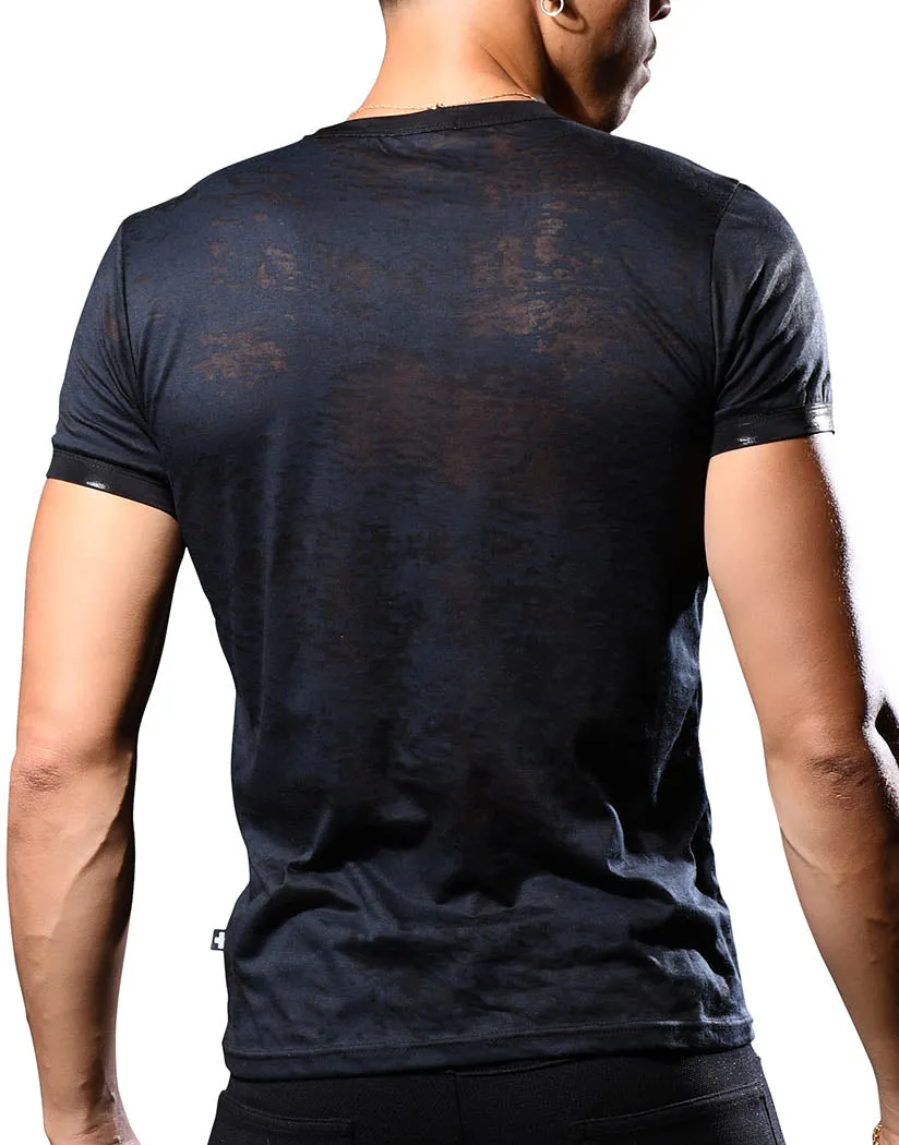 Andrew Christian Carbon Burnout V-Neck Tee 10372