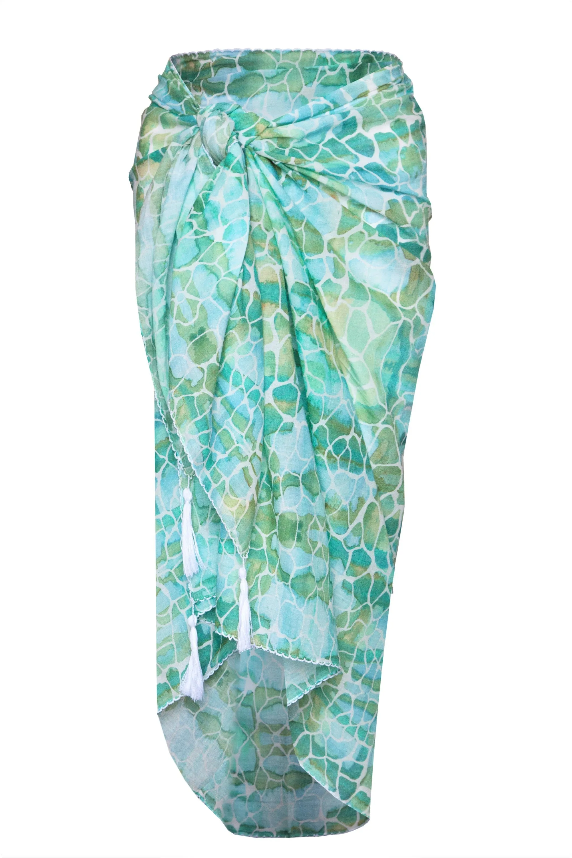 AQUA PEBBLES COTTON SARONG