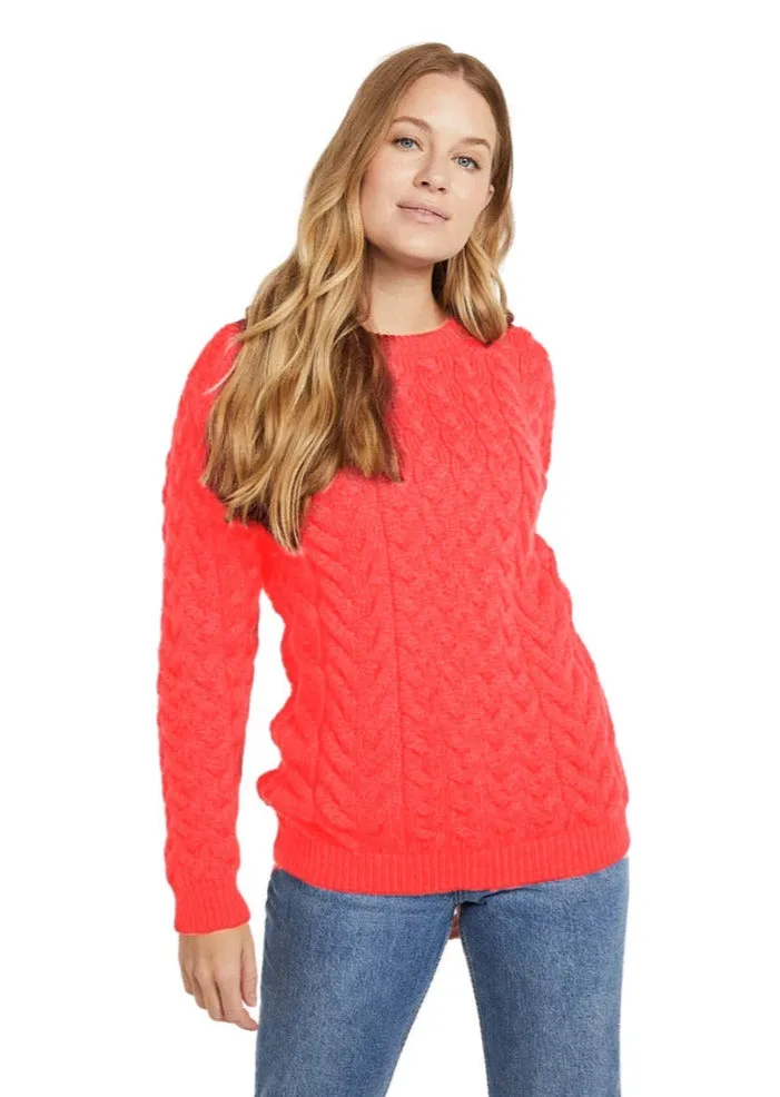 Aran Crew Neck Supersoft Sweater *Clearance*