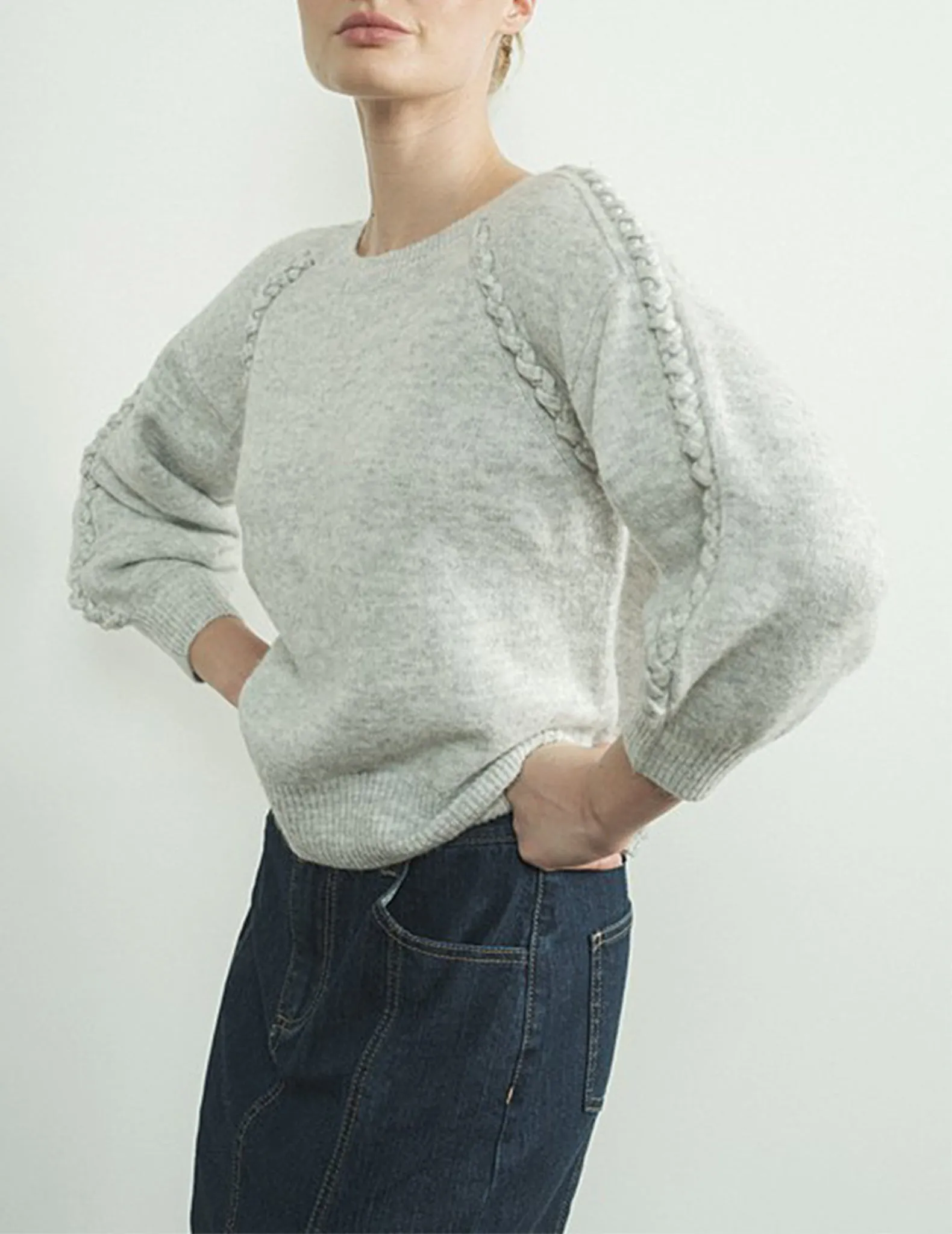 Artemis Braid Trimmed Sweater