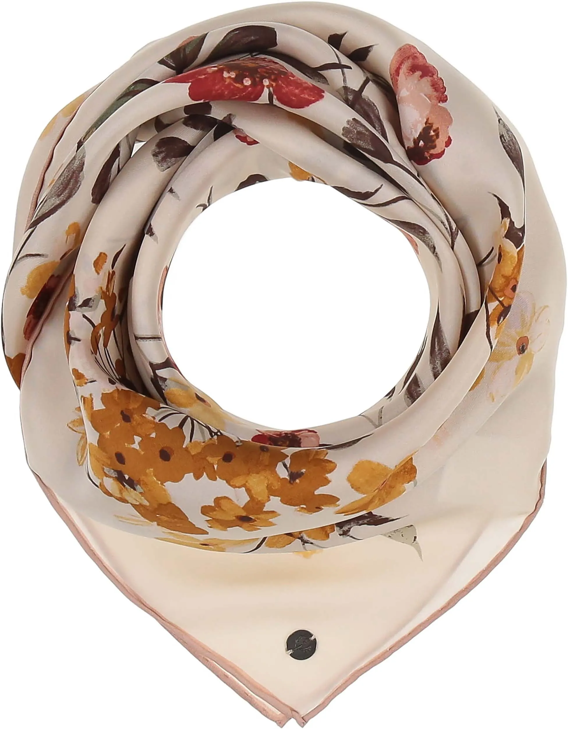 Artsy Floral Oversized Silk Square