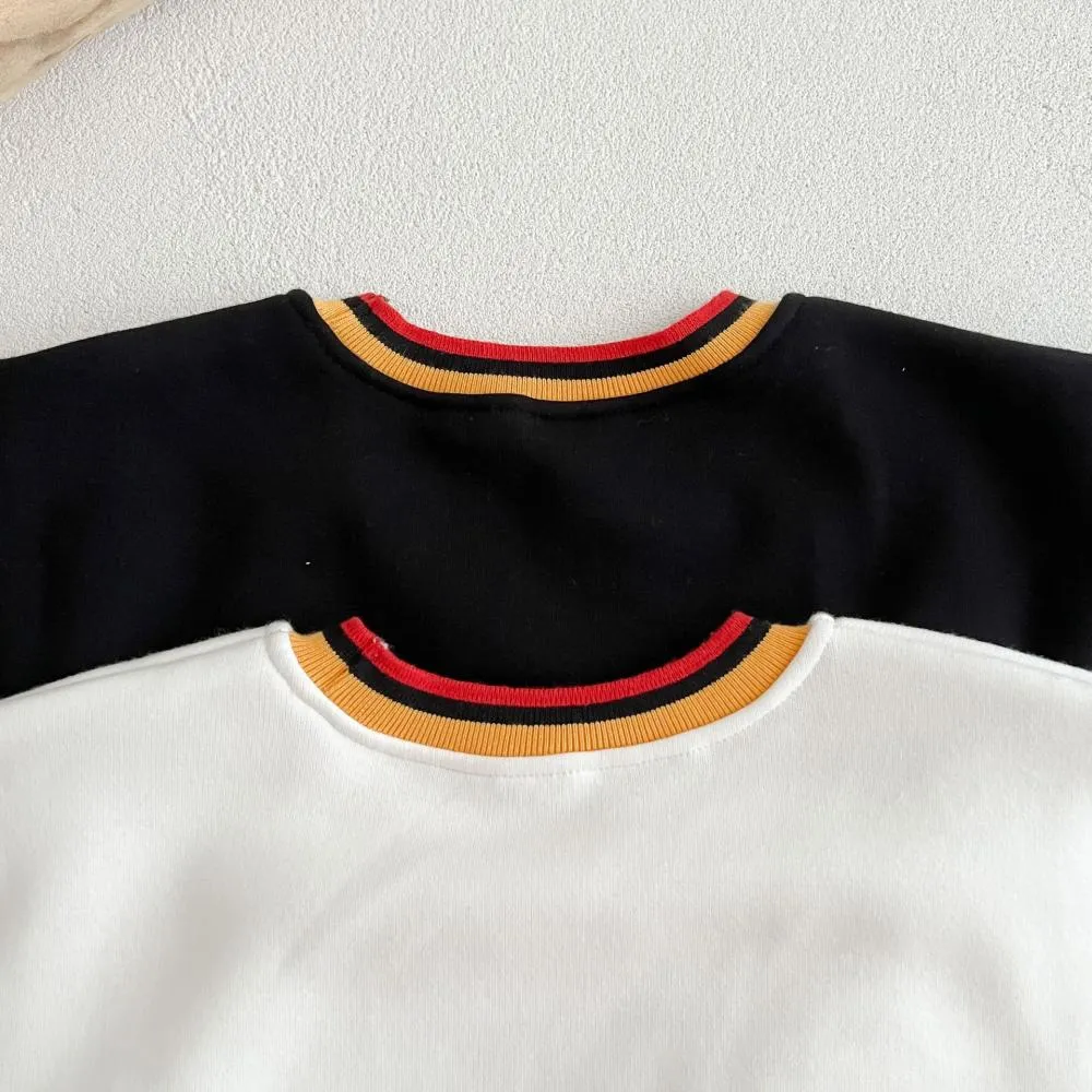 Baby Autumn and Winter Clothes Thickened and Velvet Western-style Letter Romper Wholesale Baby Clothes