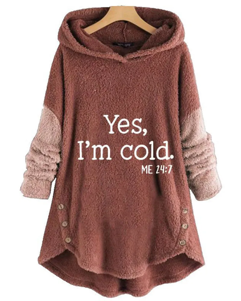 BerryBetty - Casual Long Sleeve Hoodie Printed Tunic Top