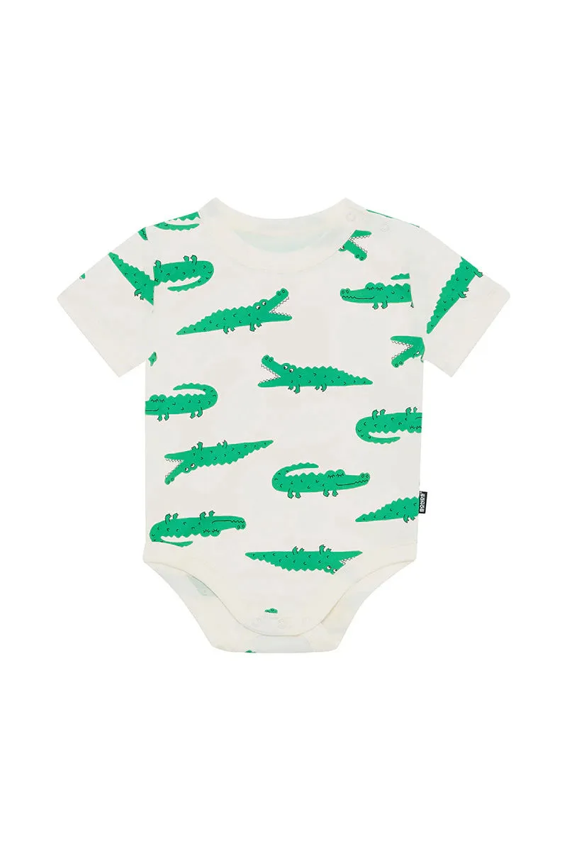 Bonds Roomies Short Sleeve Bodysuit - Crocodile Stomp