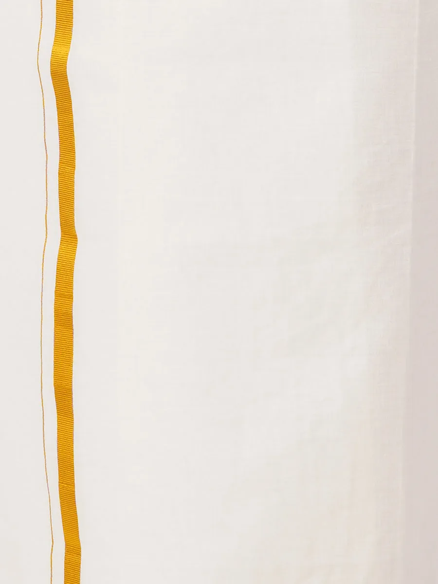 Boys Giza Cotton Shirt & White Dhoti Set Golden GL7