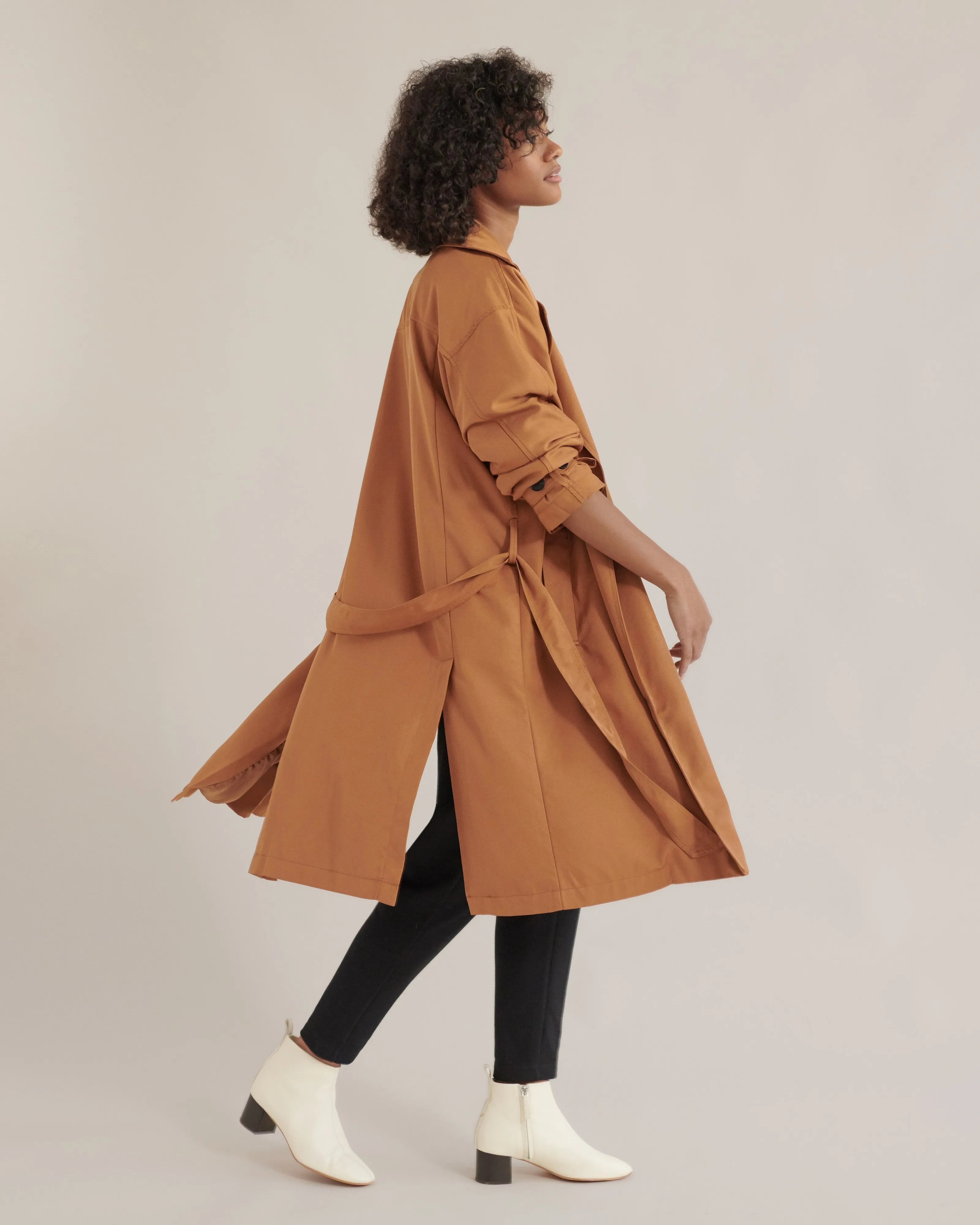 Brenna Tie-Front Trench Coat