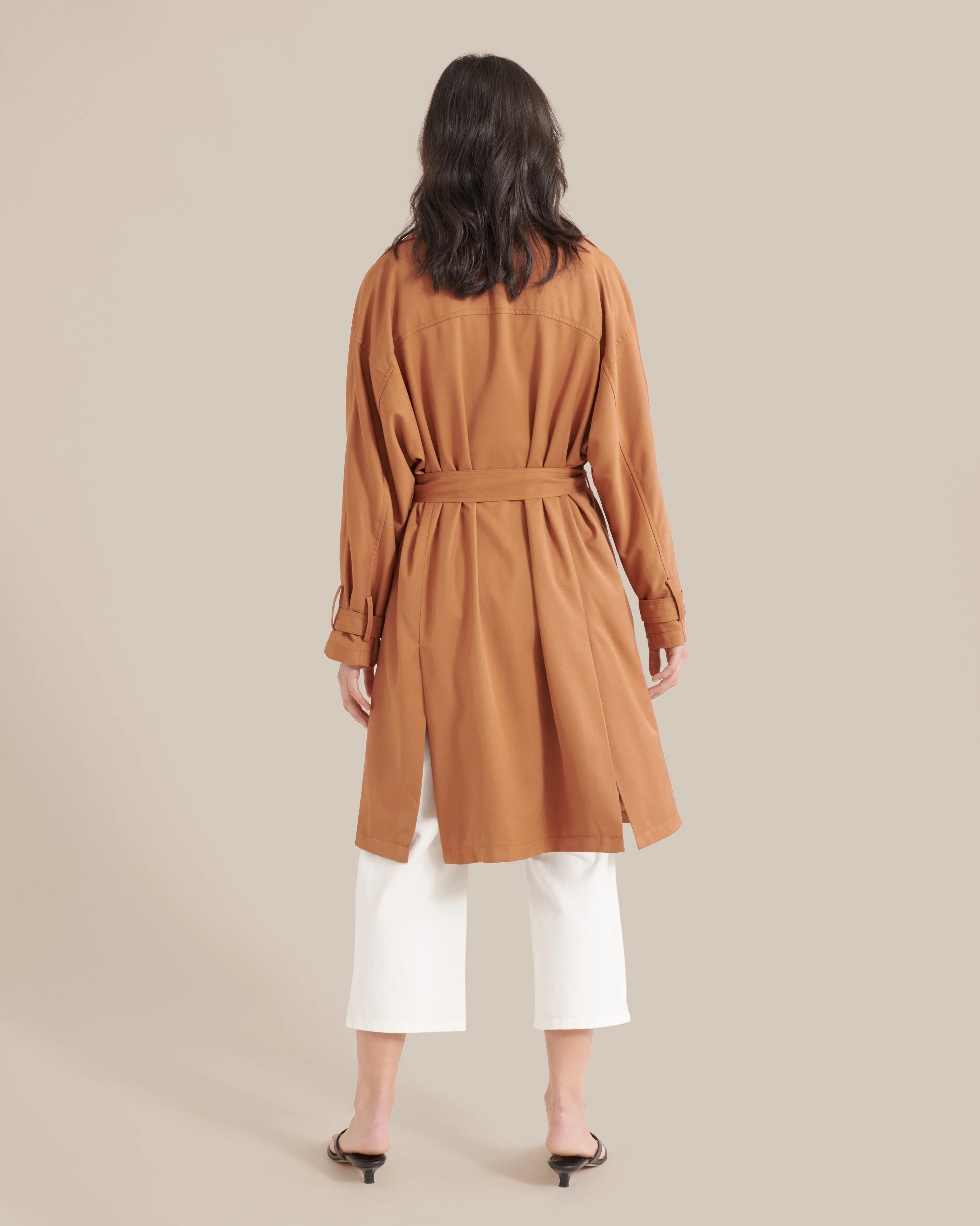 Brenna Tie-Front Trench Coat