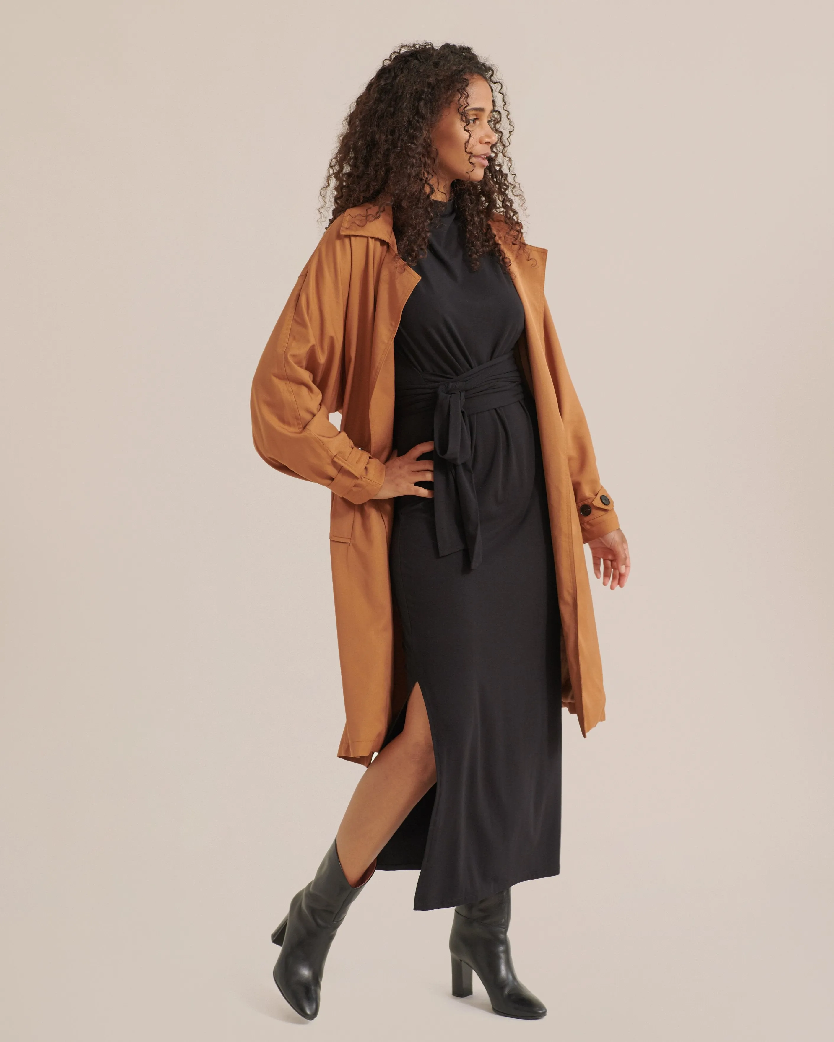 Brenna Tie-Front Trench Coat
