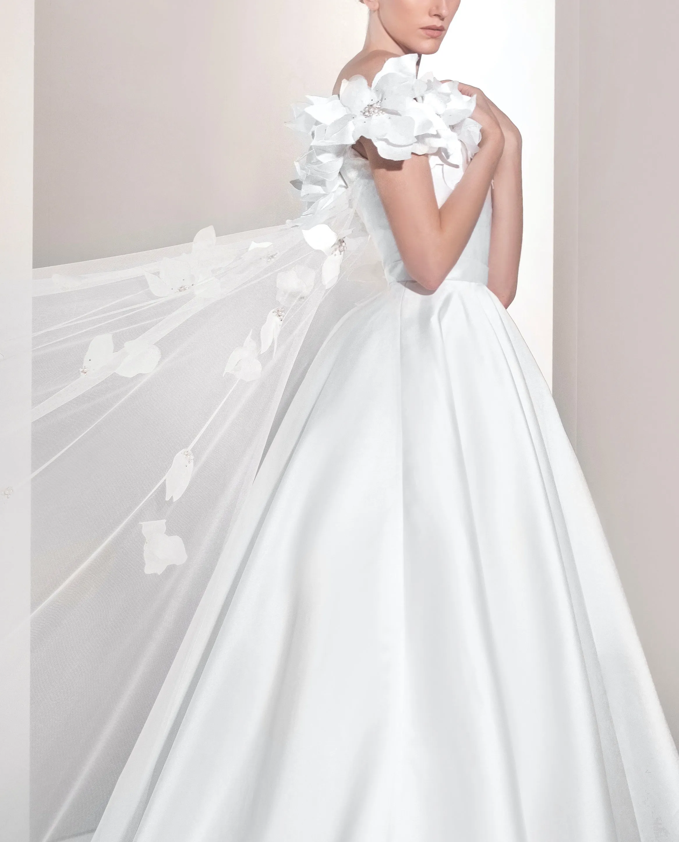 Bridal Princess Cut Gown in Silk