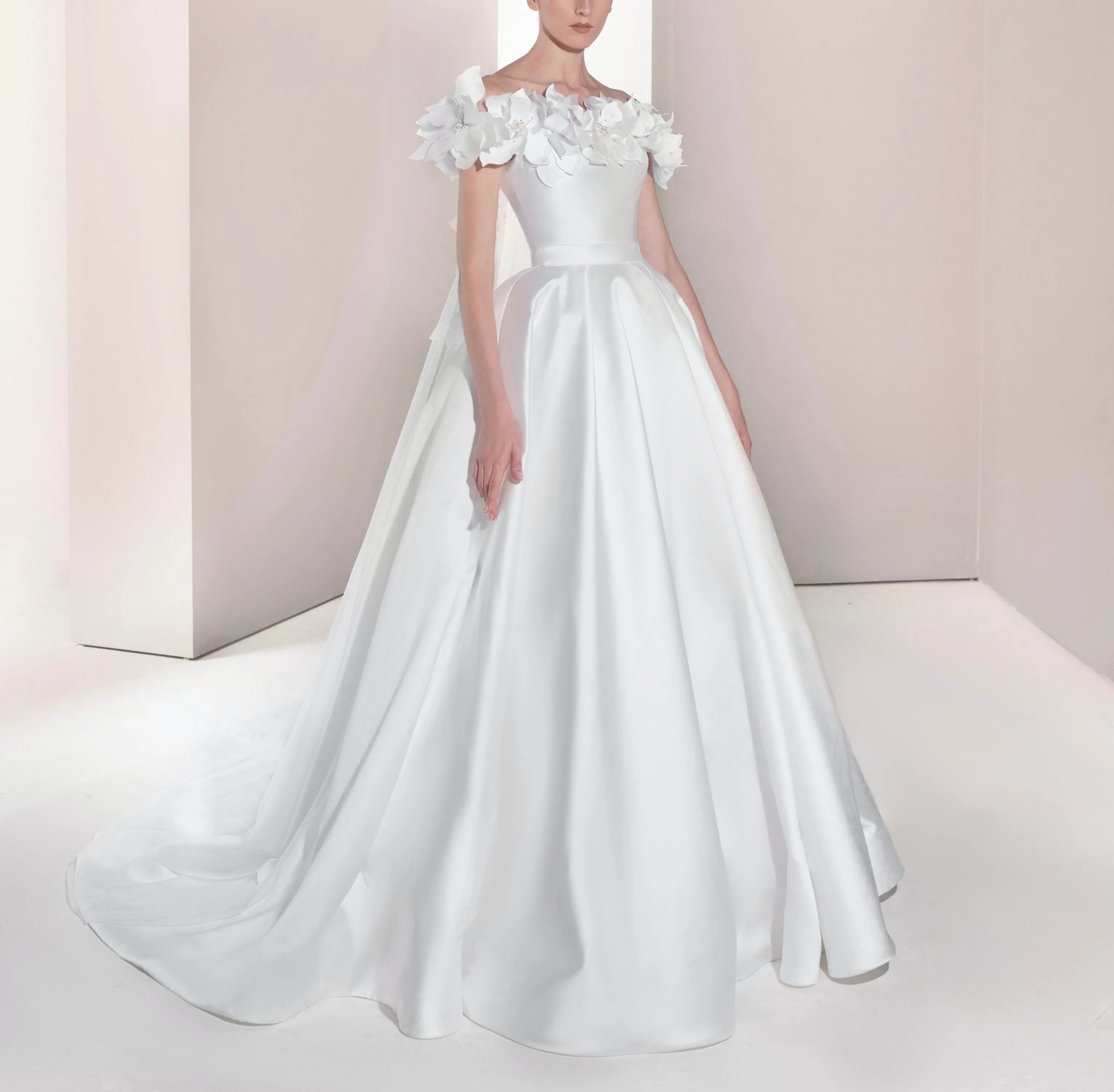 Bridal Princess Cut Gown in Silk