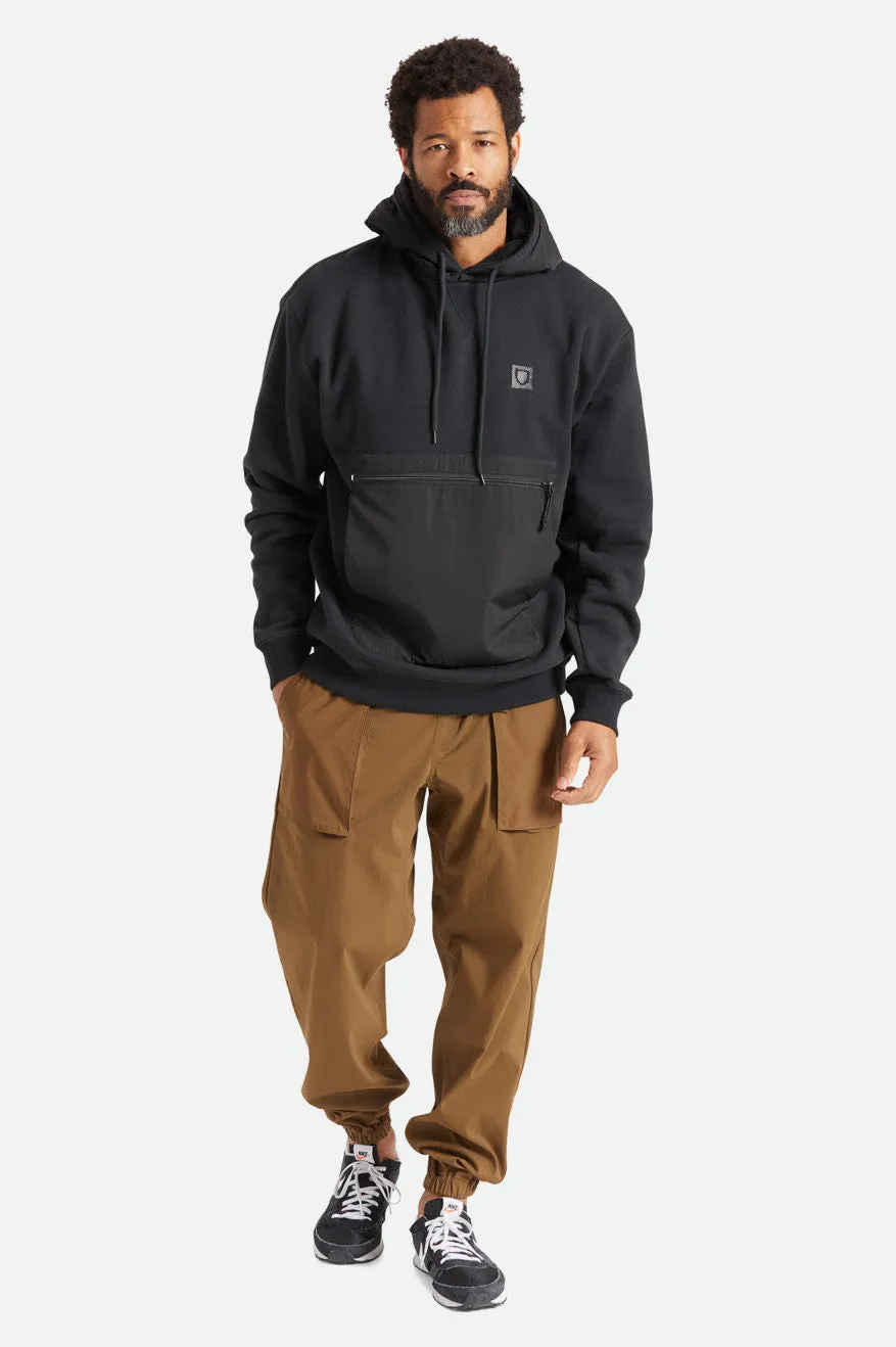 BRIXTON Utility X Recycled Pullover Hoodie Black