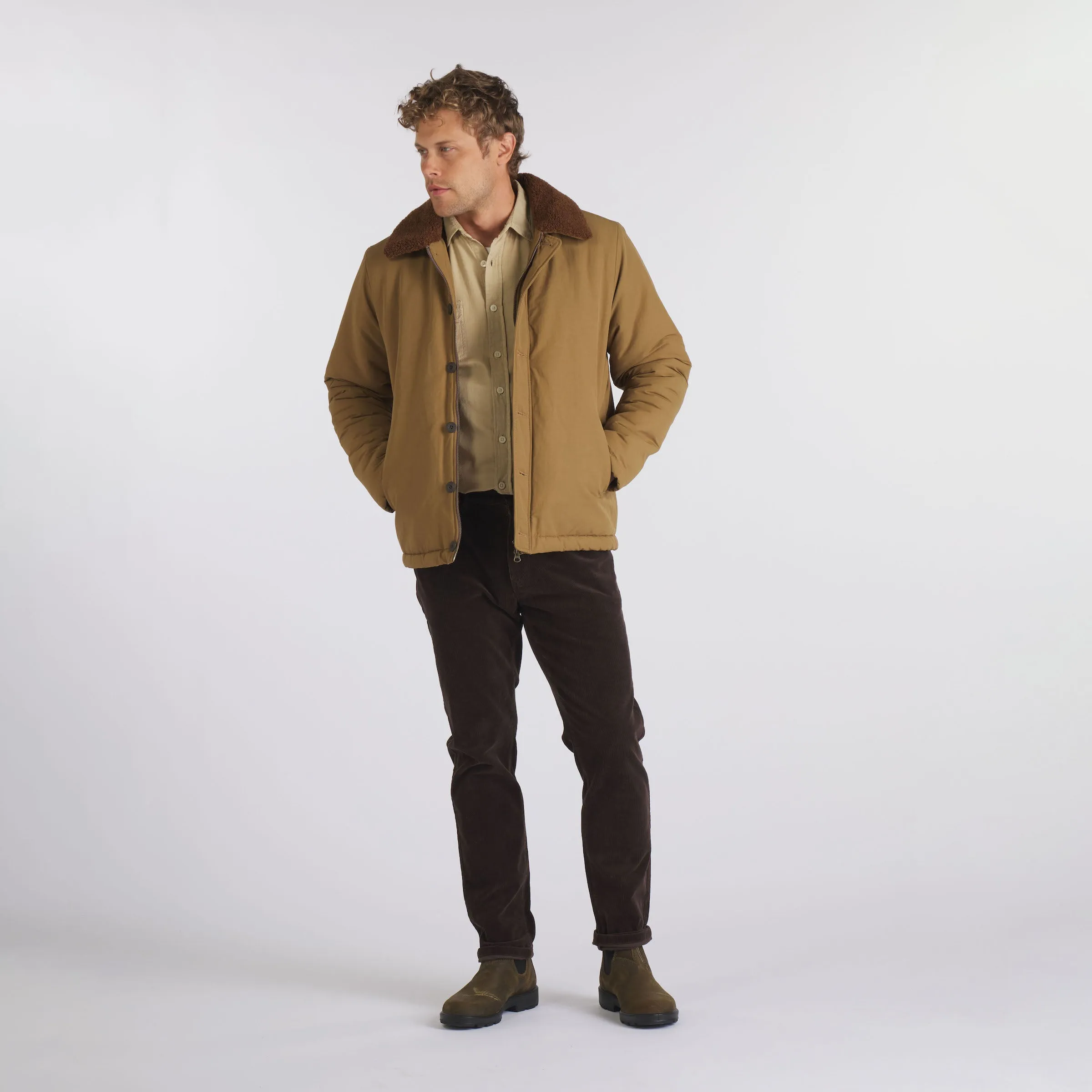 Burlington 5 Pocket Stretch Corduroy  - Coffee Bean