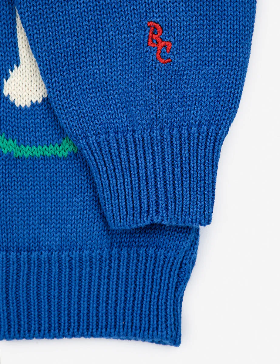 cardigan happy mask bluette