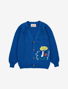 cardigan happy mask bluette