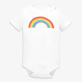 Clearance short sleeve painted rainbow babysuit