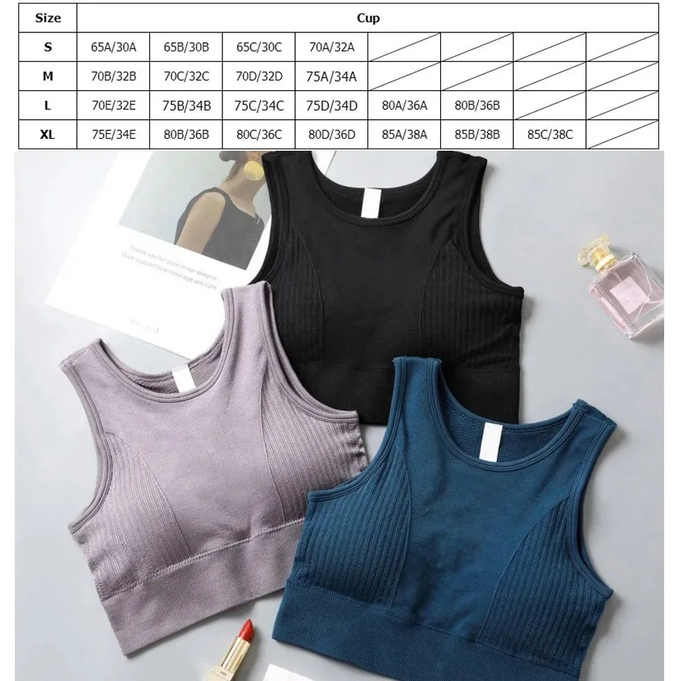 Cloud Hide Women Yoga Crop Top Sports Bra Push Up Underwear Fitness Brassiere Bras Athletic Vest Shirt Sport Running Sportswear