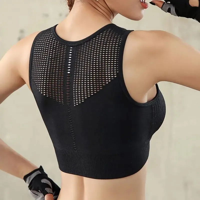 Cloud Hide Women Yoga Crop Top Sports Bra Push Up Underwear Fitness Brassiere Bras Athletic Vest Shirt Sport Running Sportswear