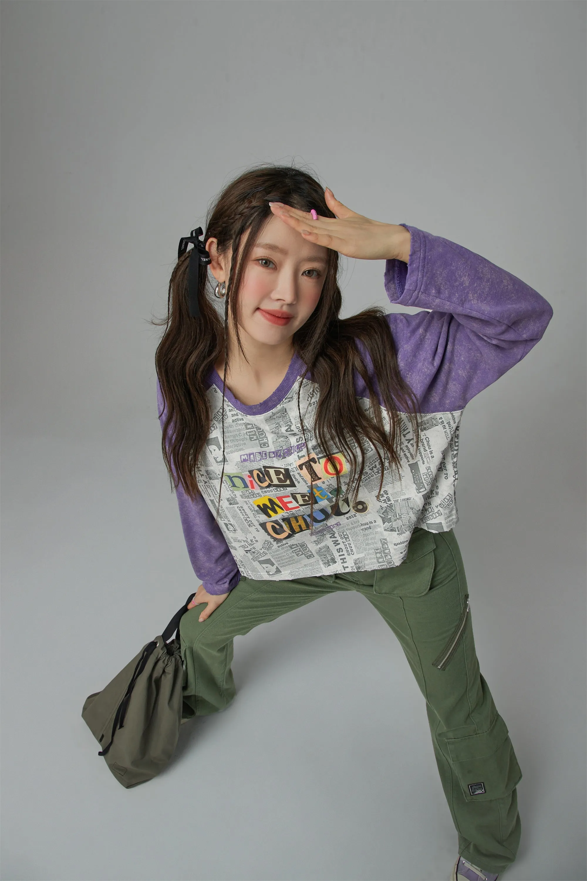 Collage Chuu Baby Long-Sleeves Loose Fit Top