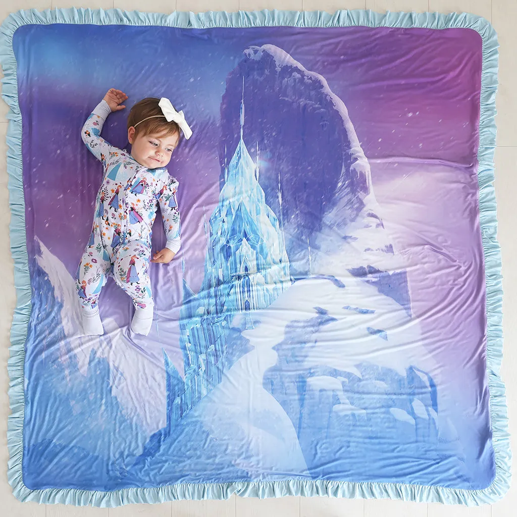 Disney Frozen Elsa & Frozen Castle Ruffled Luxe Patoo® Blanket