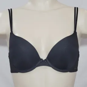 DKNY 458000 Signature Lace Perfect Lift Demi Underwire Bra 30DD Black NWT