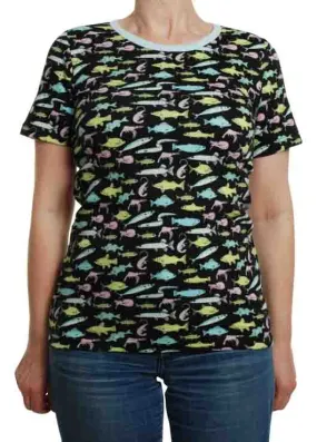 DUNS Short Sleeved T-shirt Adult - Fish Black