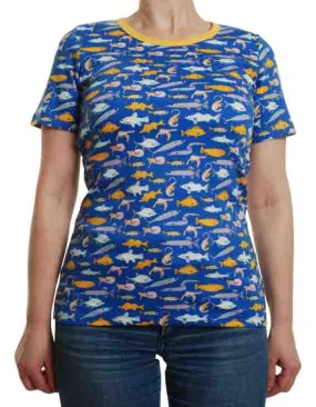 DUNS Short Sleeved T-shirt Adult - Fish Blue