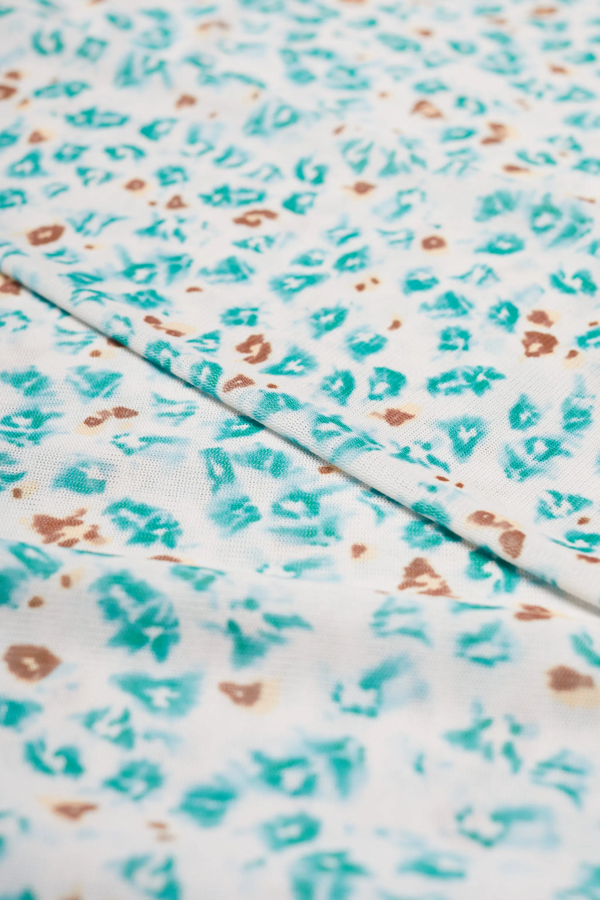 Iota Mesh Dress Voyria Print Ecru