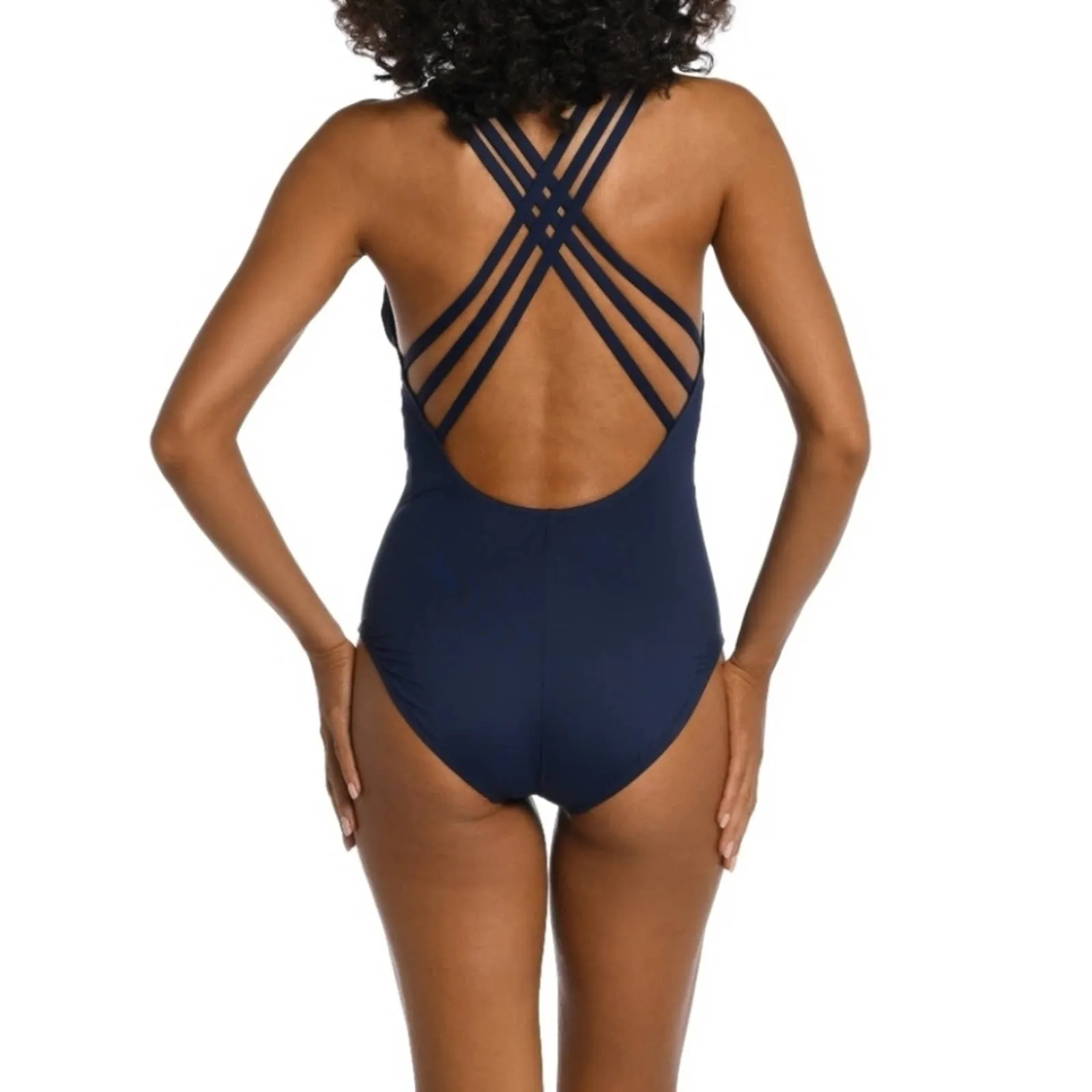 La Blanca Island Goddess Multi-Strap Cross Back One Piece Swim