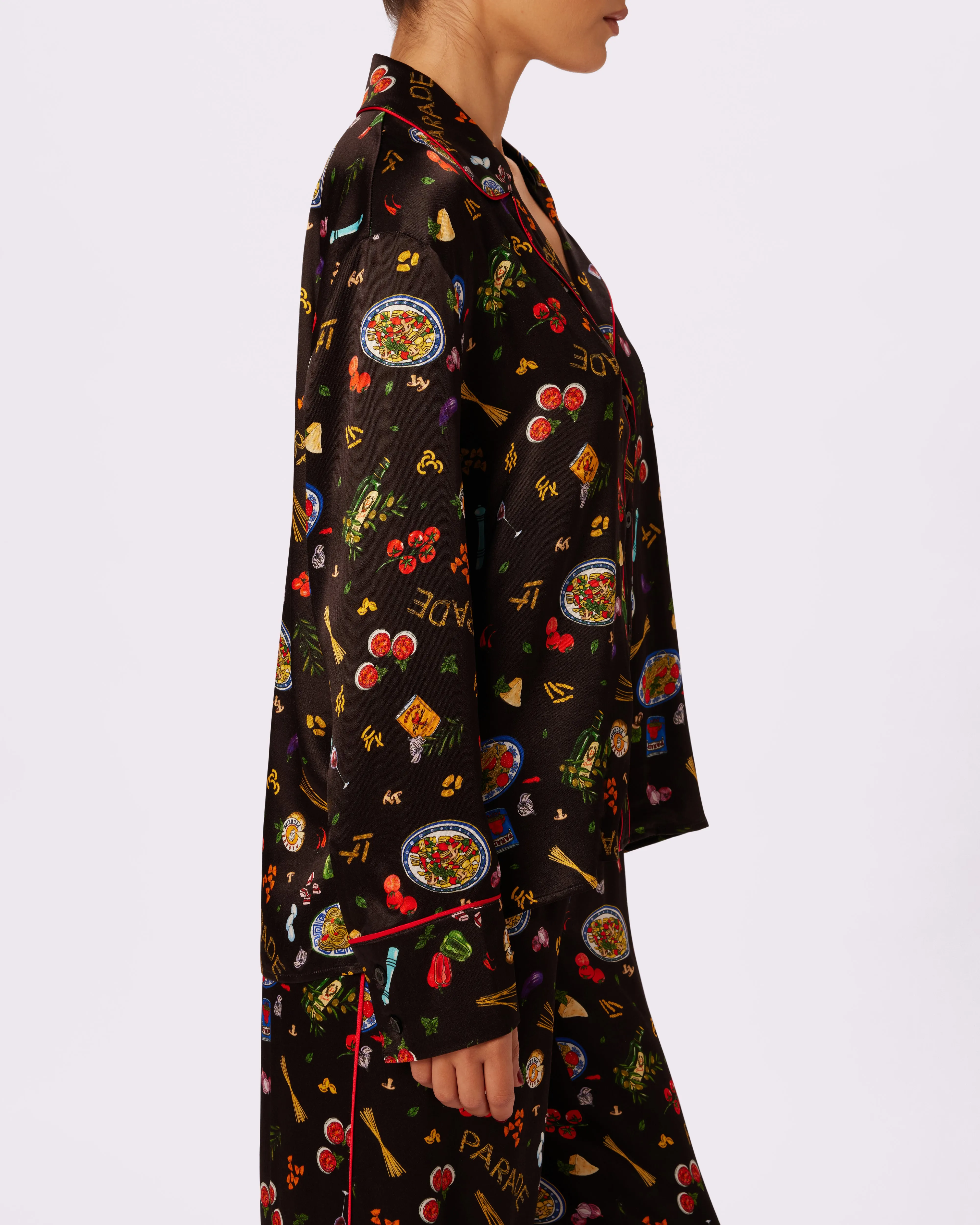 Luxe Dreams Long Sleeve Button Up | Plush Satin (Dinner Party)