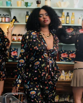 Luxe Dreams Long Sleeve Button Up | Plush Satin (Dinner Party)