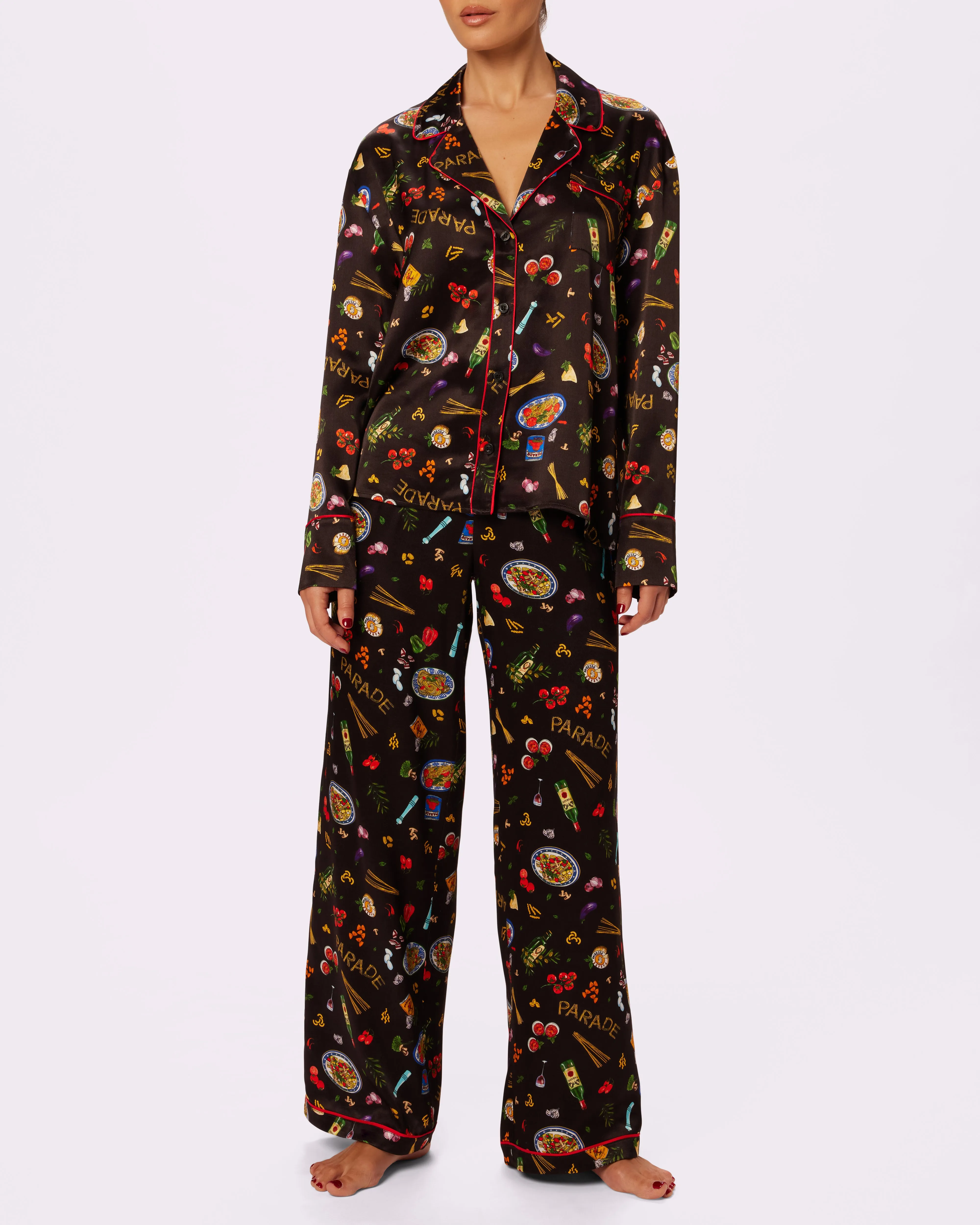 Luxe Dreams Long Sleeve Button Up | Plush Satin (Dinner Party)