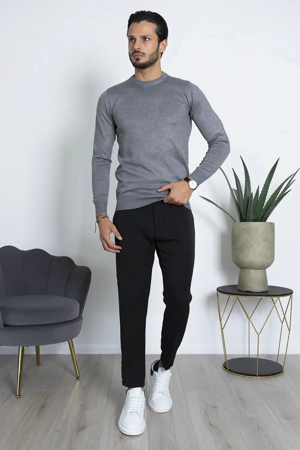 Maglioncino Filo Uomo  Girocollo Basic Art.Mg86