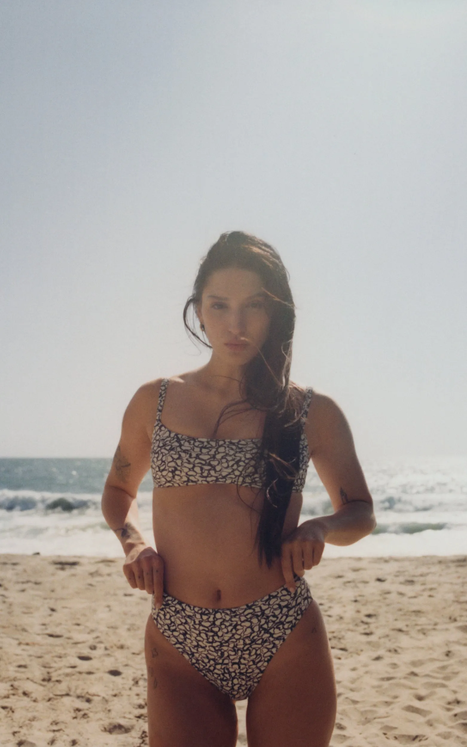Midi High-Cut Bikini Bottom in Infinity Floral Print