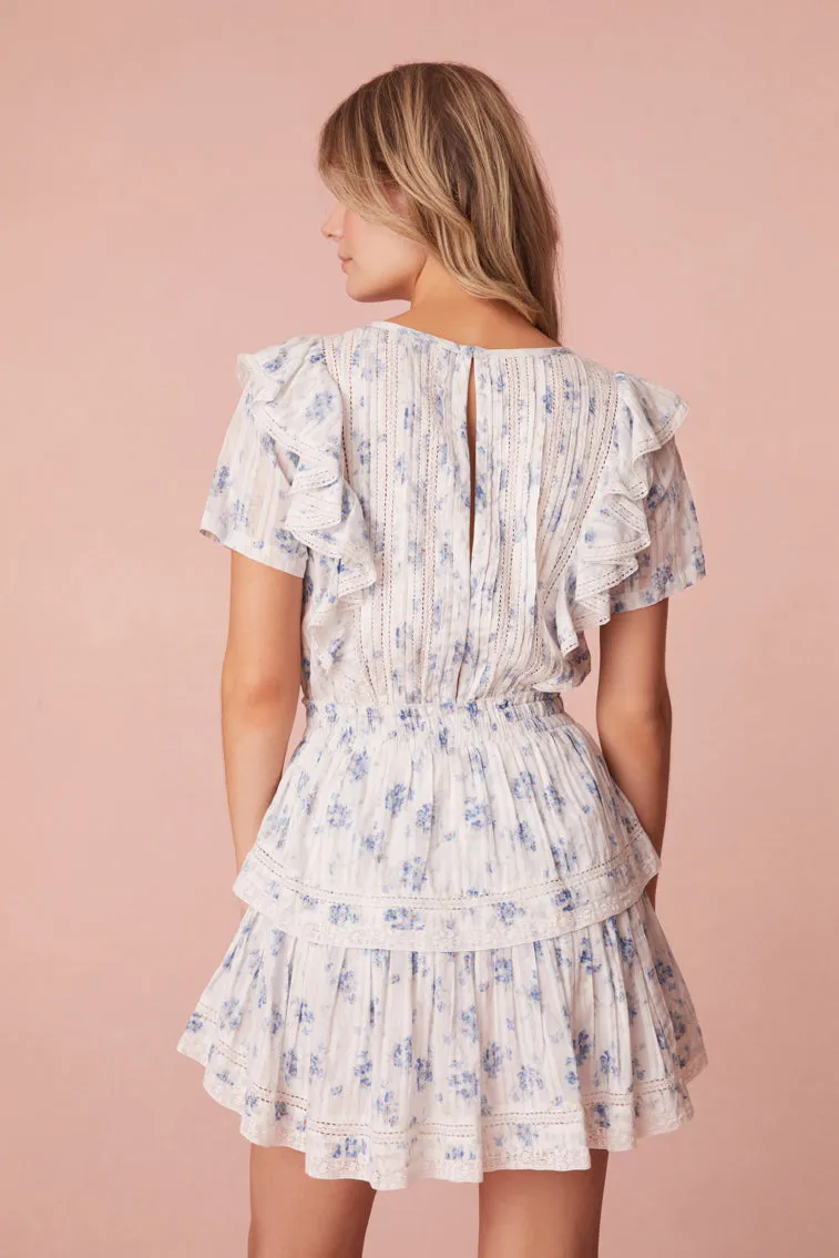 Natasha Blue Frock Floral Dress