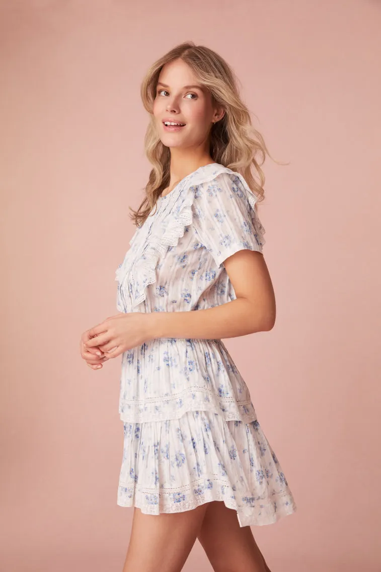 Natasha Blue Frock Floral Dress