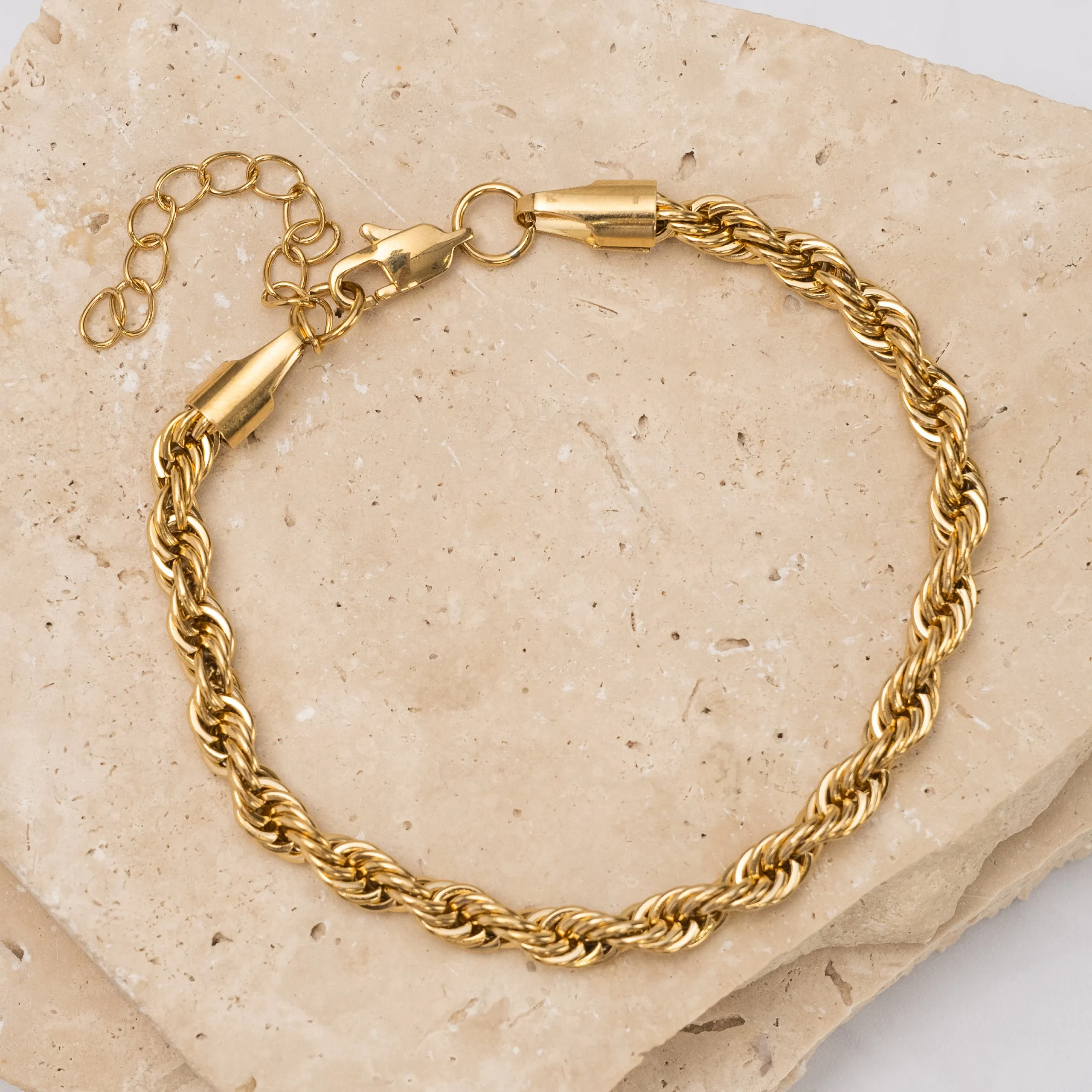 Nina 18k gold plated rope bracelet