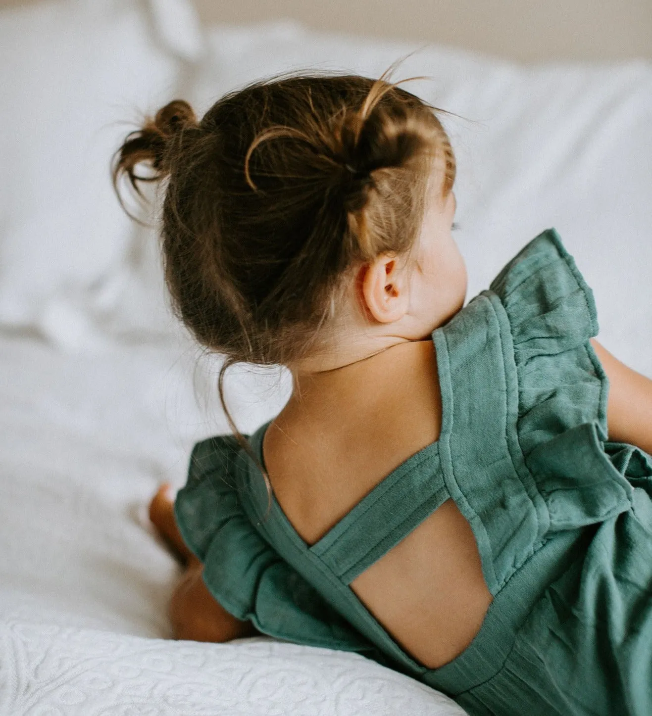 Organic Muslin Ruffle Bodysuit