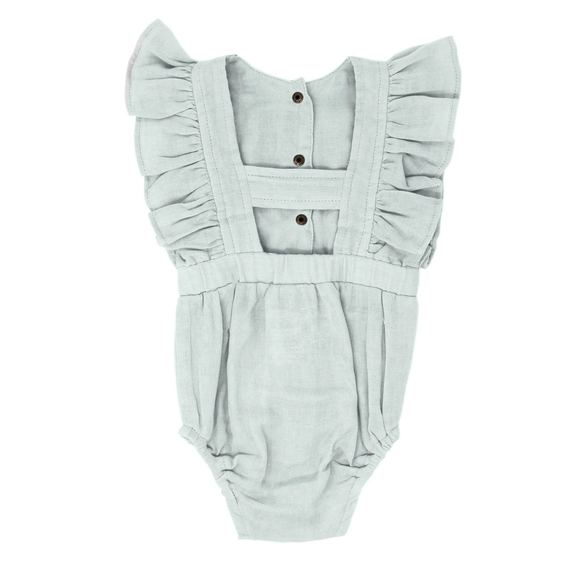 Organic Muslin Ruffle Bodysuit