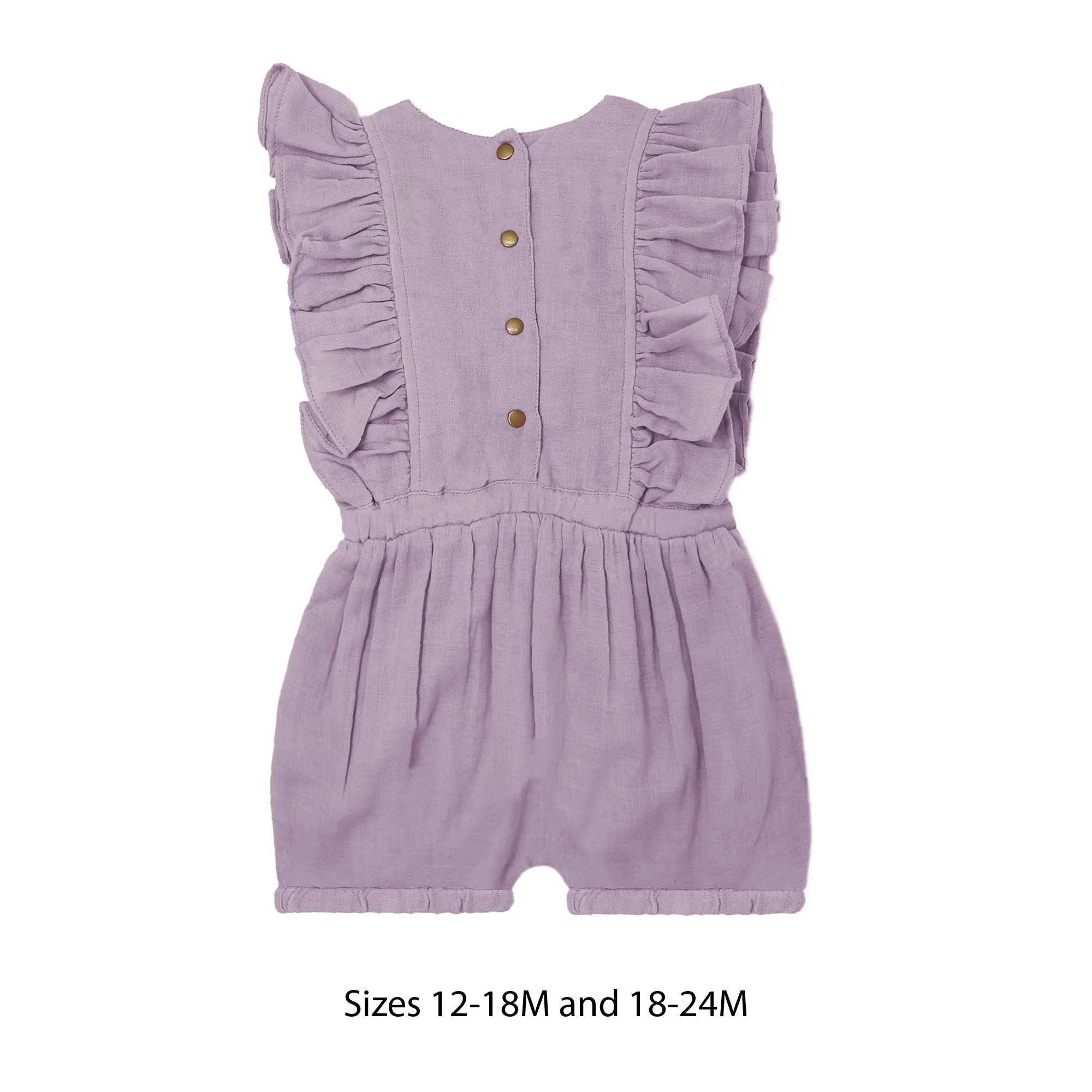 Organic Muslin Ruffle Bodysuit