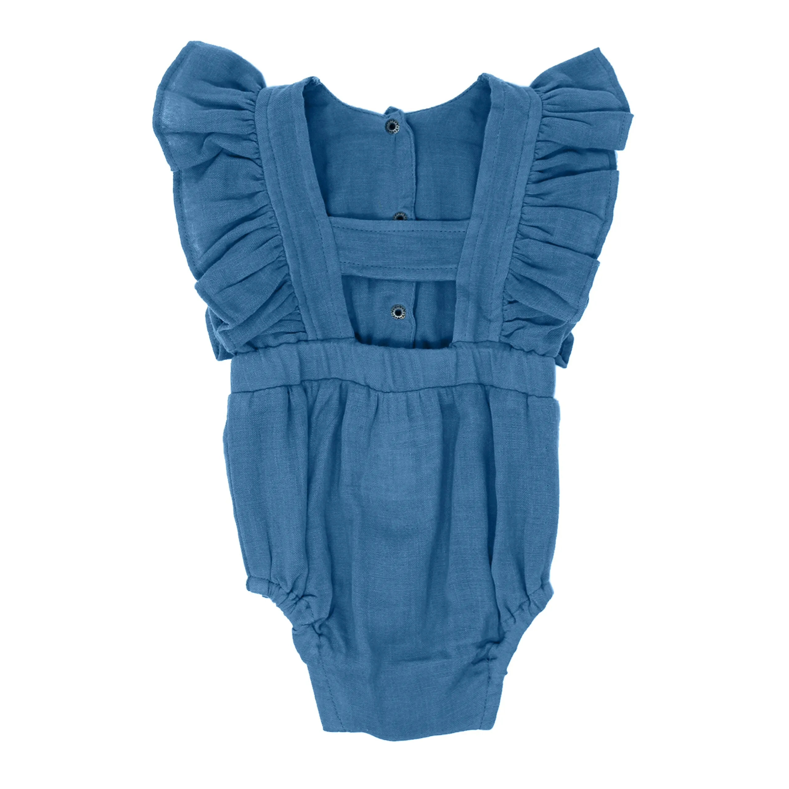 Organic Muslin Ruffle Bodysuit