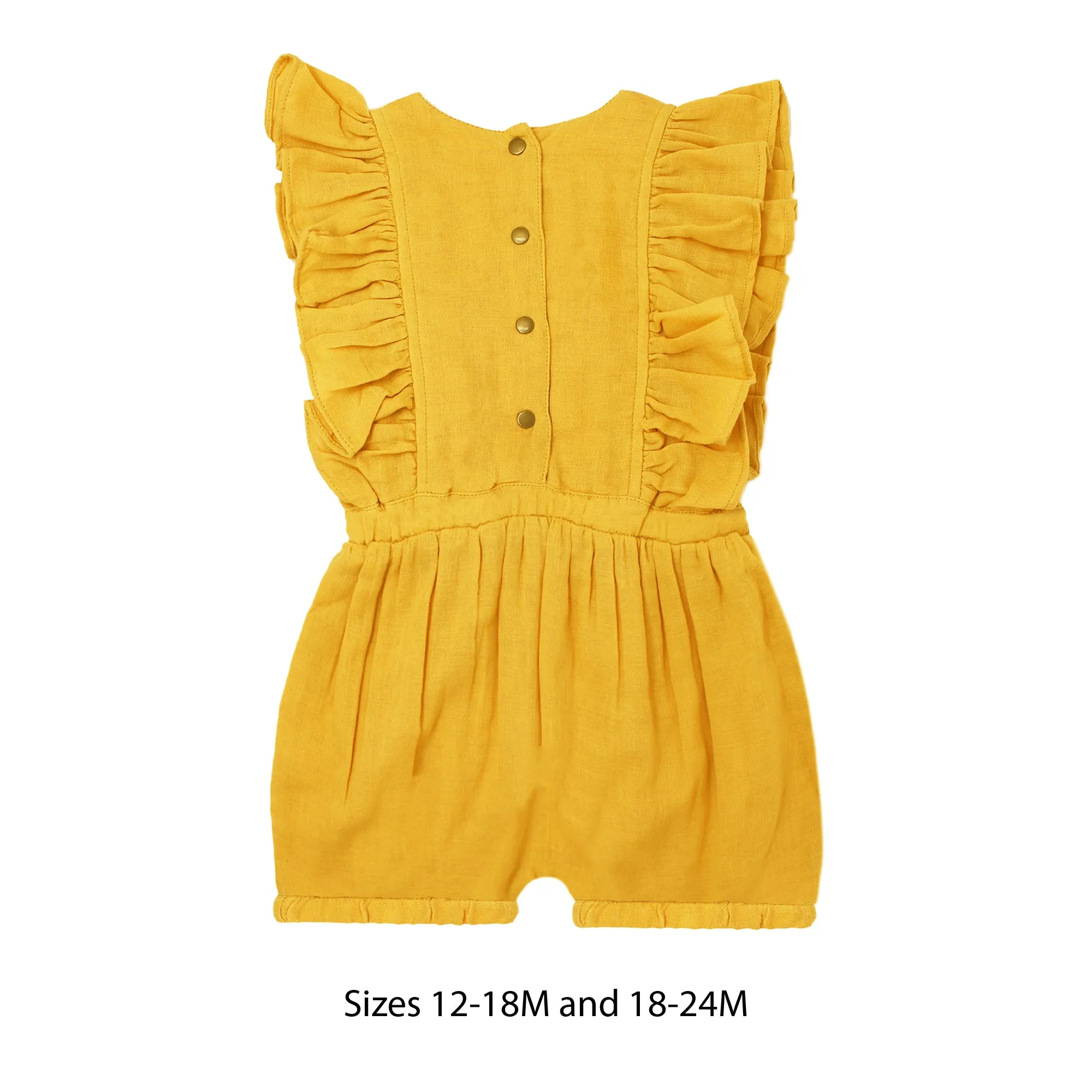 Organic Muslin Ruffle Bodysuit