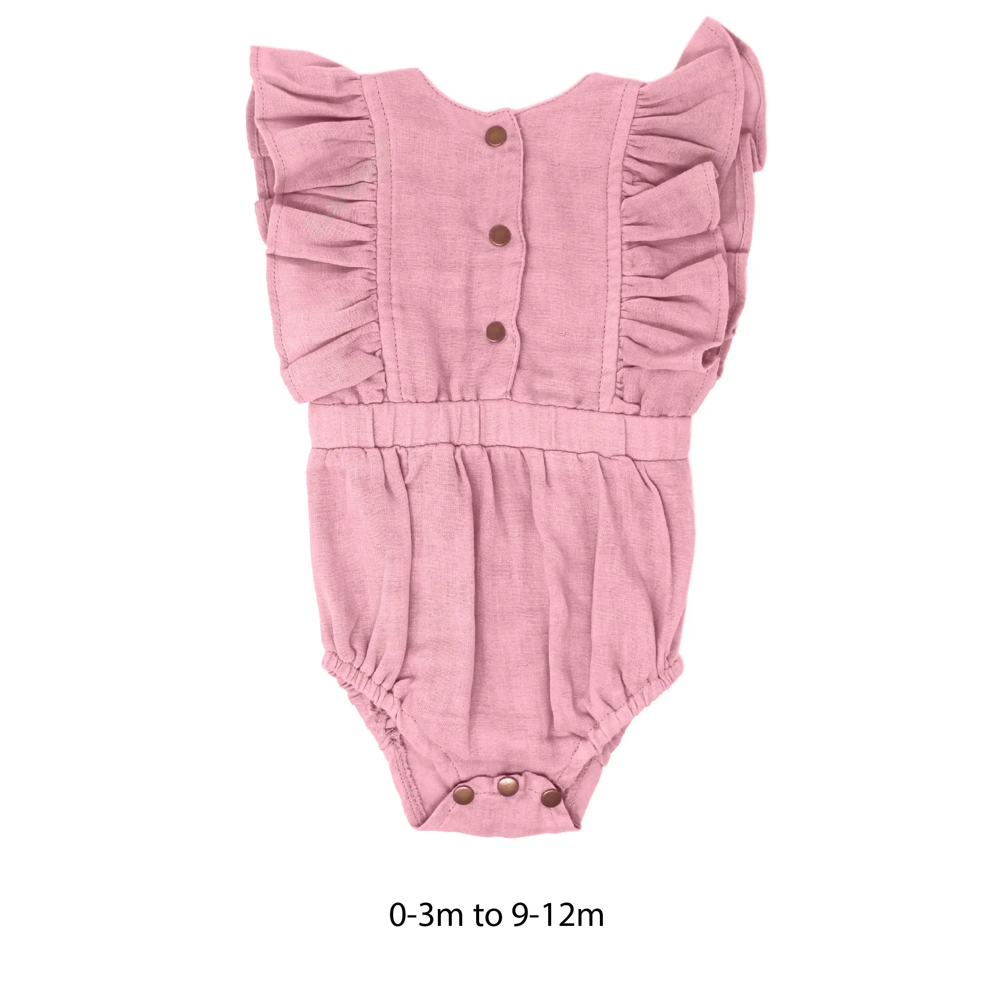 Organic Muslin Ruffle Bodysuit