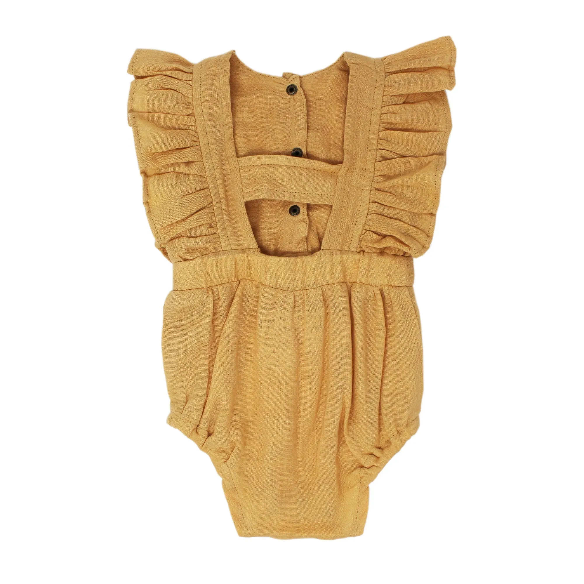 Organic Muslin Ruffle Bodysuit